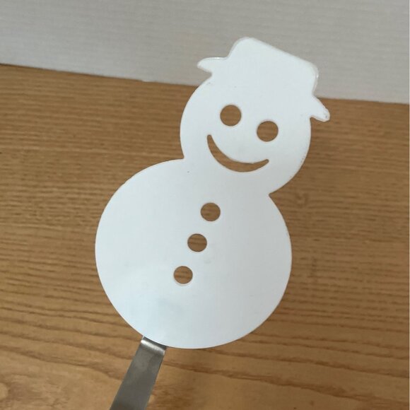 Snowman and Christmas Tree Spatula Turner Flipper Set By Krumbs Kitchen Holiday - Picture 3 of 6